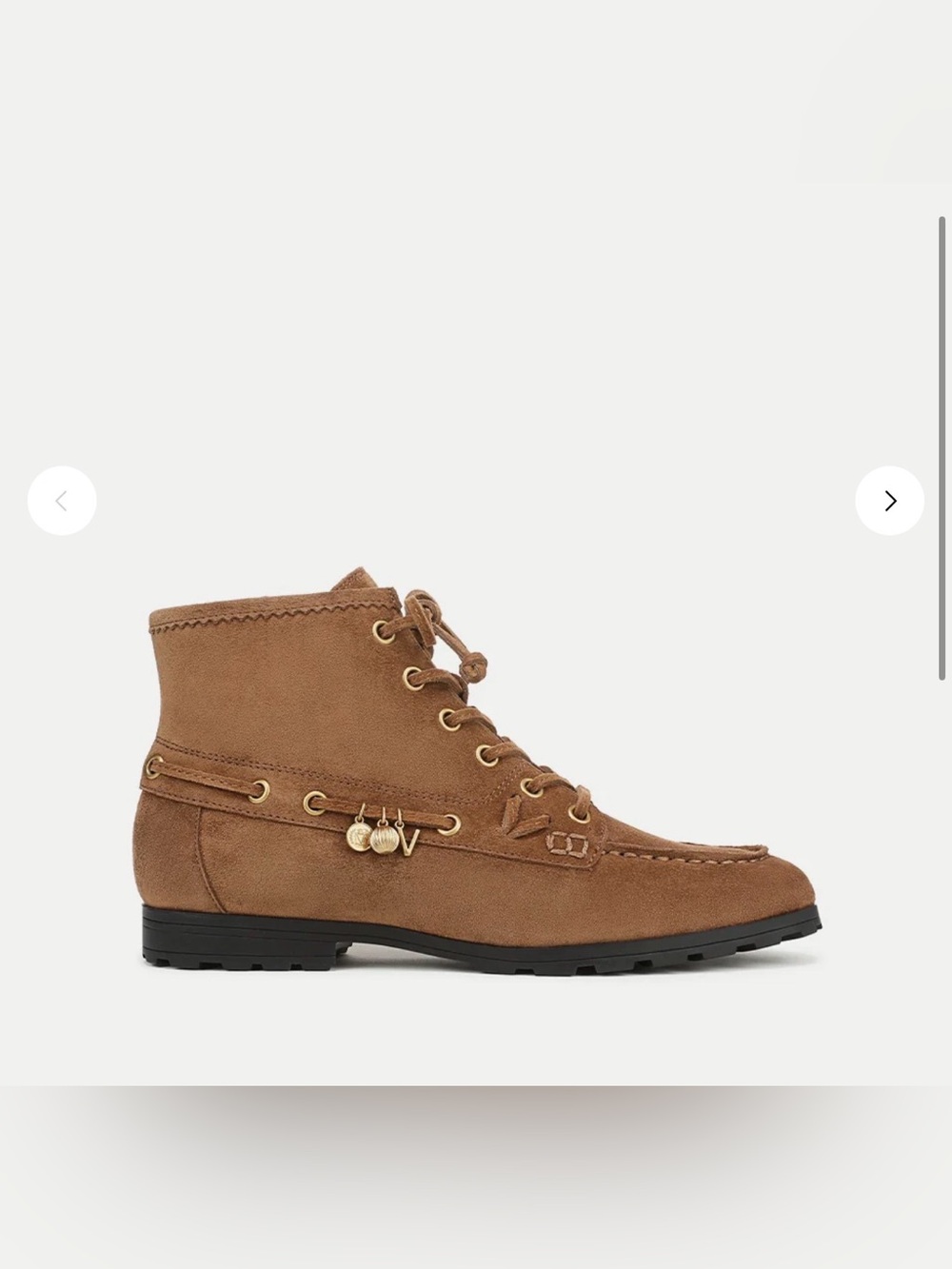 Veronica Beard Phaedra Charm Ankle Boot
Tan Suede Lace-Up Boot